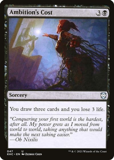 Ambitions Cost Commander: Kaldheim Magic card