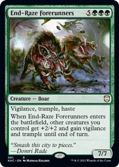 End Raze Forerunners Commander: Kaldheim Magic card