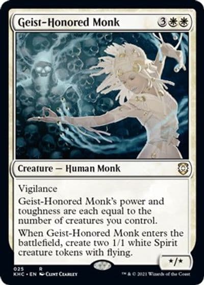 Geist Honored Monk Commander: Kaldheim Magic card
