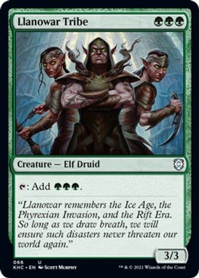 Llanowar Tribe Commander: Kaldheim Magic card
