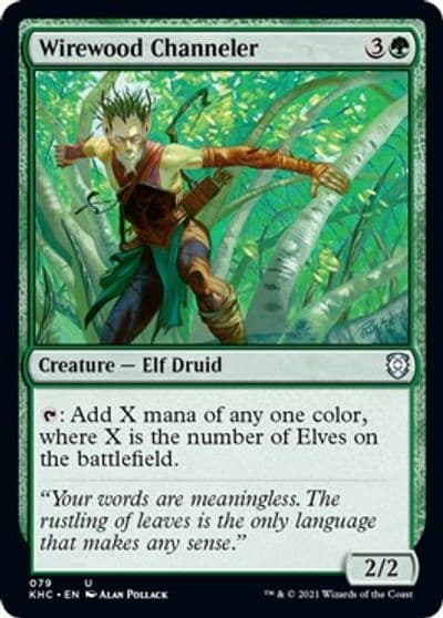 Wirewood Channeler Commander: Kaldheim Magic card