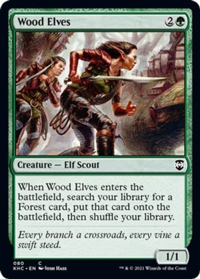 Wood Elves Commander: Kaldheim Magic card