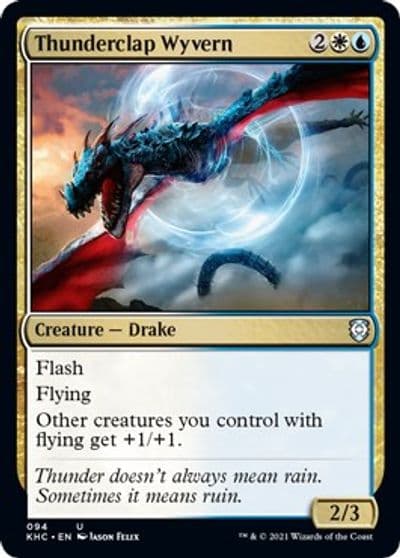 Thunderclap Wyvern Commander: Kaldheim Magic card