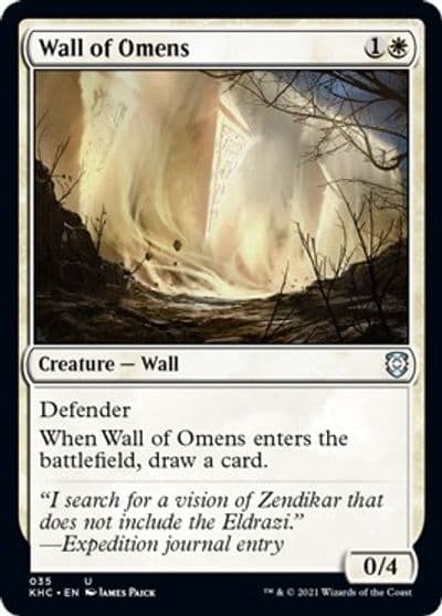 Wall of Omens Commander: Kaldheim Magic card