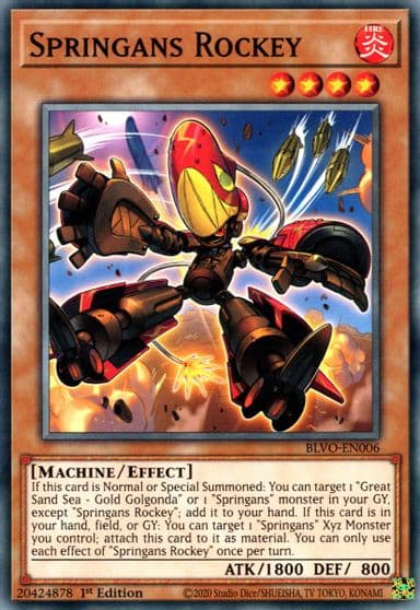 Springans Rockey Blazing Vortex Yu-Gi-Oh! card