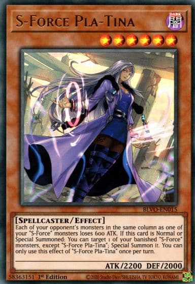 S Force Pla Tina Blazing Vortex Yu-Gi-Oh! card