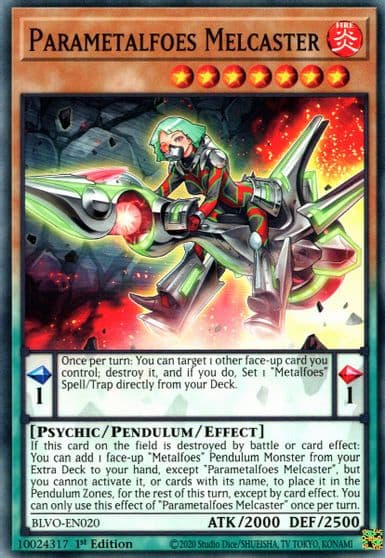 Parametalfoes Melcaster Blazing Vortex Yu-Gi-Oh! card