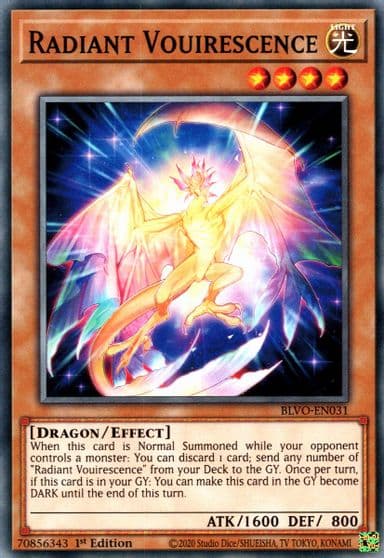 Radiant Vouirescence Blazing Vortex Yu-Gi-Oh! card