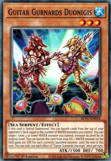 Guitar Gurnards Duonigis Blazing Vortex Yu-Gi-Oh! card