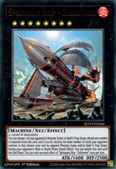 Springans Ship Exblowrer Blazing Vortex Yu-Gi-Oh! card