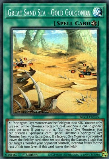Great Sand Sea Gold Golgonda Blazing Vortex Yu-Gi-Oh! card