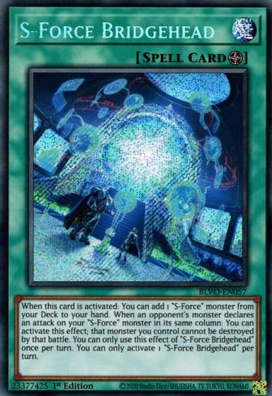 S Force Bridgehead Blazing Vortex Yu-Gi-Oh! card