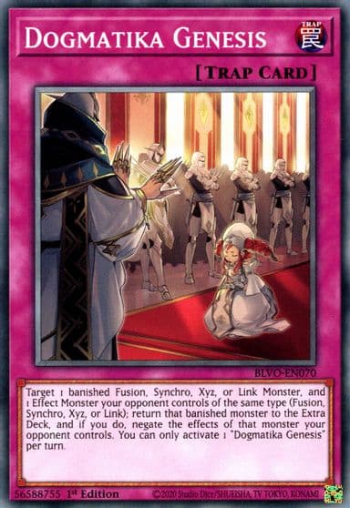 Dogmatika Genesis Blazing Vortex Yu-Gi-Oh! card