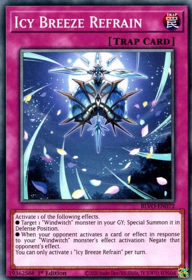 Icy Breeze Refrain Blazing Vortex Yu-Gi-Oh! card