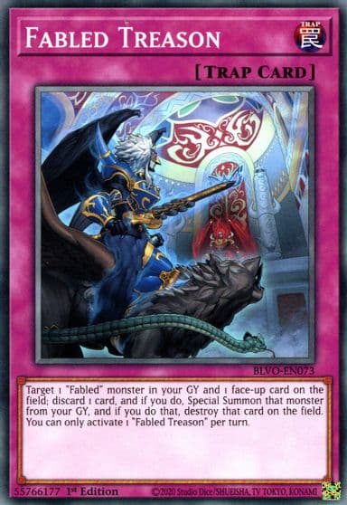 Fabled Treason Blazing Vortex Yu-Gi-Oh! card