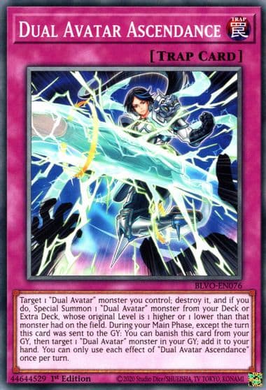 Dual Avatar Ascendance Blazing Vortex Yu-Gi-Oh! card