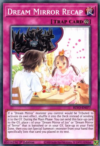 Dream Mirror Recap Blazing Vortex Yu-Gi-Oh! card
