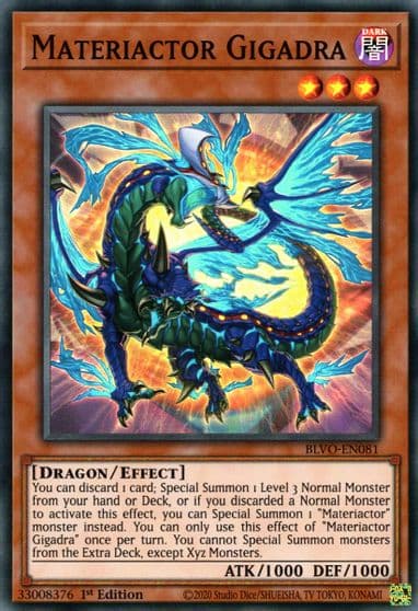 Materiactor Gigadra Blazing Vortex Yu-Gi-Oh! card