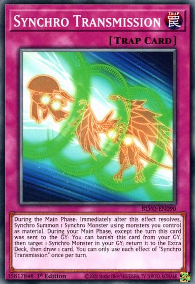 Synchro Transmission Blazing Vortex Yu-Gi-Oh! card