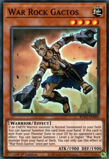 War Rock Gactos Blazing Vortex Yu-Gi-Oh! card
