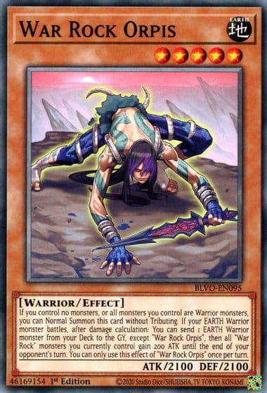 War Rock Orpis Blazing Vortex Yu-Gi-Oh! card