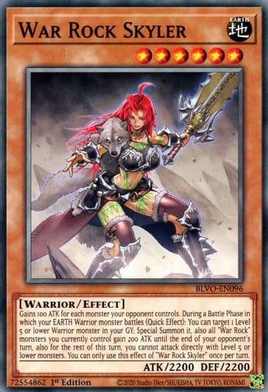 War Rock Skyler Blazing Vortex Yu-Gi-Oh! card