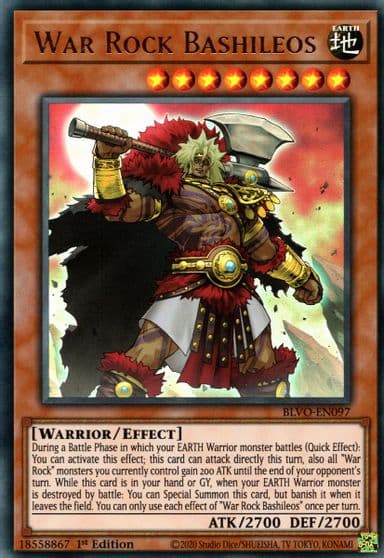 War Rock Bashileos Blazing Vortex Yu-Gi-Oh! card