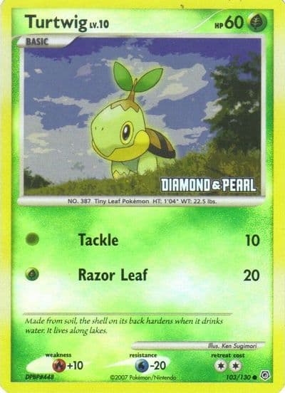 Turtwig [Diamond & Pearl] Burger King Promos Pokemon card