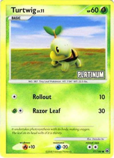Turtwig [Platinum] Burger King Promos Pokemon card
