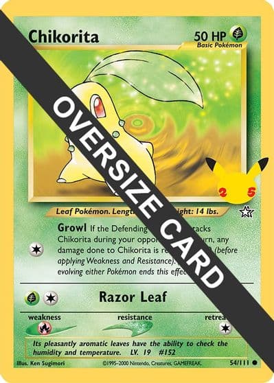 Chikorita First Partner Pack Pokemon card