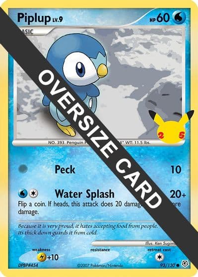 Piplup First Partner Pack Pokemon card