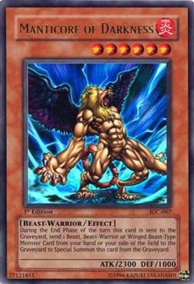 Manticore of Darkness Invasion of Chaos Yu-Gi-Oh! card