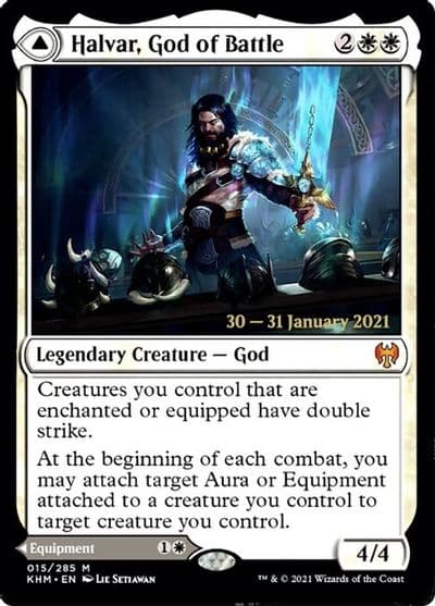 Halvar God of Battle Prerelease Cards Magic card