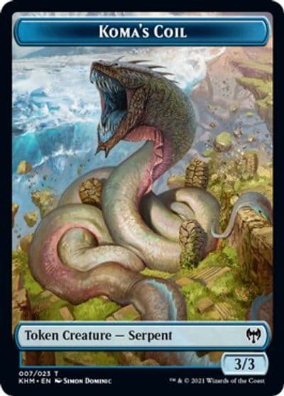 Komas Coil Token Kaldheim Magic card