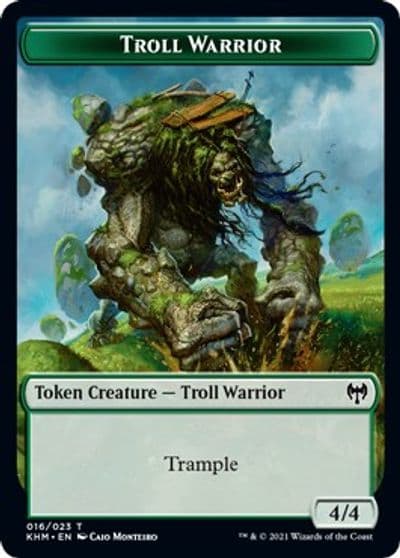 Troll Warrior Token Kaldheim Magic card