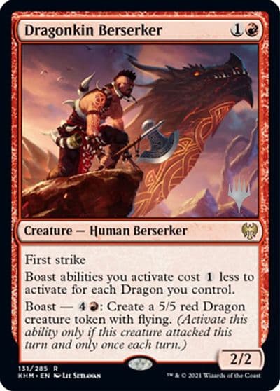 Dragonkin Berserker Promo Pack: Kaldheim Magic card