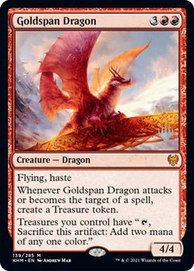 Goldspan Dragon Promo Pack: Kaldheim Magic card