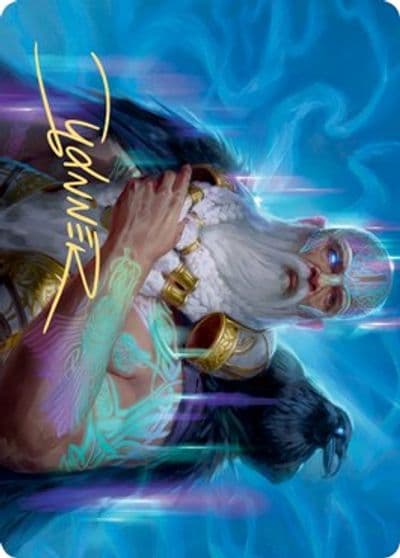 Alrund God of the Cosmos Art Card Gold Stamped Signature Art Series: Kaldheim Magic card
