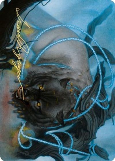 Bind the Monster Art Card Gold Stamped Signature Art Series: Kaldheim Magic card