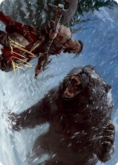 Blizzard Brawl Art Card Gold Stamped Signature Art Series: Kaldheim Magic card
