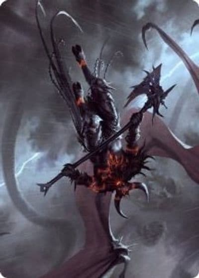 Burning Rune Demon Art Card Art Series: Kaldheim Magic card