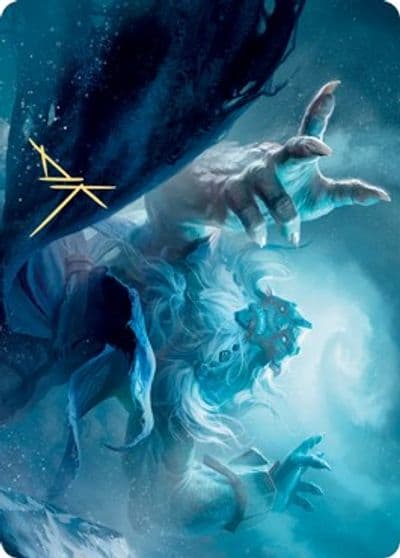 Cyclone Summoner Art Card Gold Stamped Signature Art Series: Kaldheim Magic card