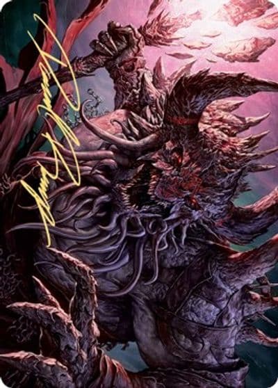 Dream Devourer Art Card Gold Stamped Signature Art Series: Kaldheim Magic card