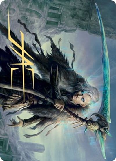 Egon God of Death Art Card Gold Stamped Signature Art Series: Kaldheim Magic card