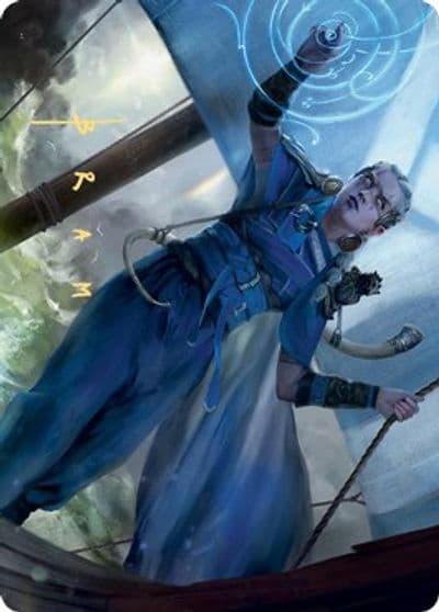 Inga Rune Eyes Art Card Gold Stamped Signature Art Series: Kaldheim Magic card