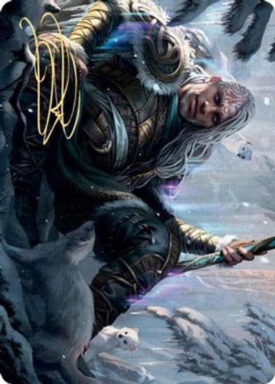 Jorn God of Winter Art Card Gold Stamped Signature Art Series: Kaldheim Magic card