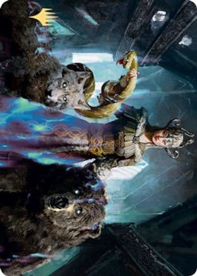 Kolvori God of Kinship Art Card Gold Stamped Signature Art Series: Kaldheim Magic card