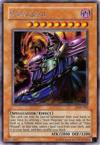 Dark Sage Dawn of Destiny Xbox Yu-Gi-Oh! card