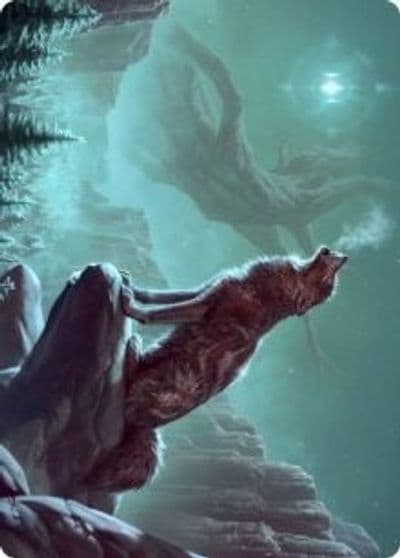 Sarulfs Packmate Art Card Art Series: Kaldheim Magic card