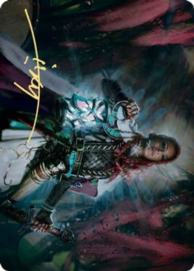 Tergrid God of Fright Art Card Gold Stamped Signature Art Series: Kaldheim Magic card